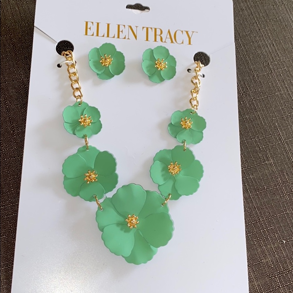 Ellen Tracy Necklace & Earrings Set